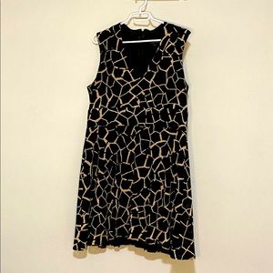 Short camel print dress